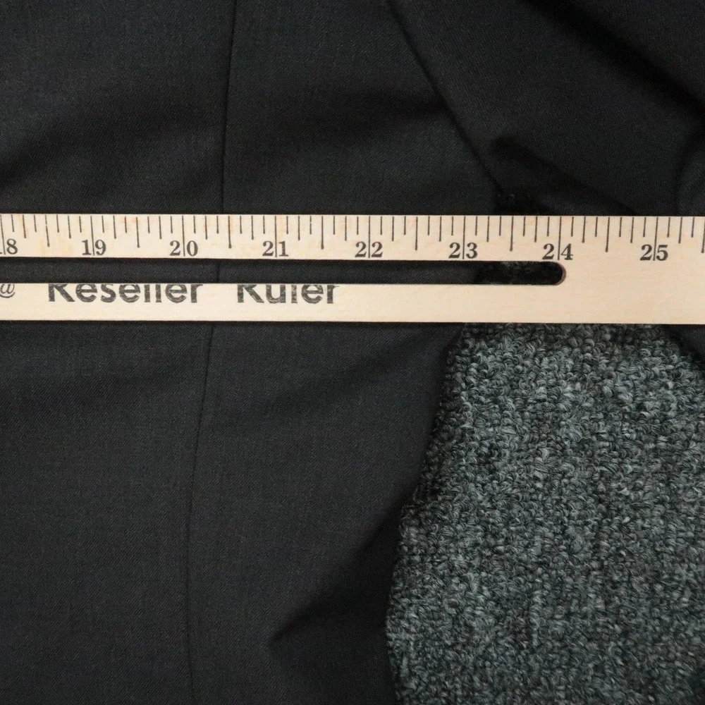 Banana Republic Blazer Mens 44L Dark Charcoal Marzotto Slim Fit Wool Super 120s